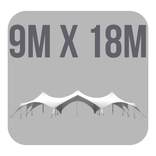 9m x 18m Heavy Duty Stretch Tent – 100 Waterproof